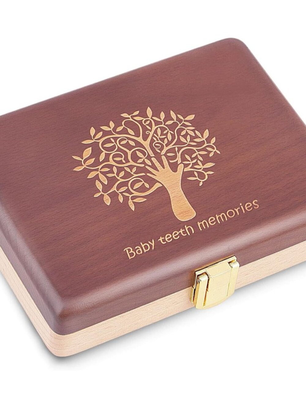 Baby Tooth Keepsake Box, Teeth Fairy Holder for Kids, Lost Teeth & First Curl Me